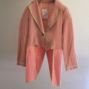 VINTAGE Handmade one of a kind vintage fabric summer spring tuxedo